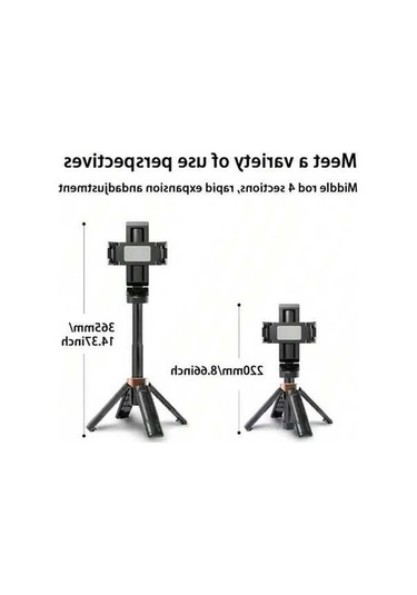 Tongxida Kablosuz Uzaktan Selfie Çubuğu Uzatılabilir 360'lü 15,7 İnç El Tipi Selfie Black Cn Model Jc-25