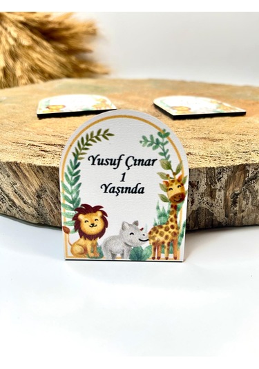 Mr. Home Hayvanlar Uv Baskılı Ahşap Magnet-1 Yaş Magneti