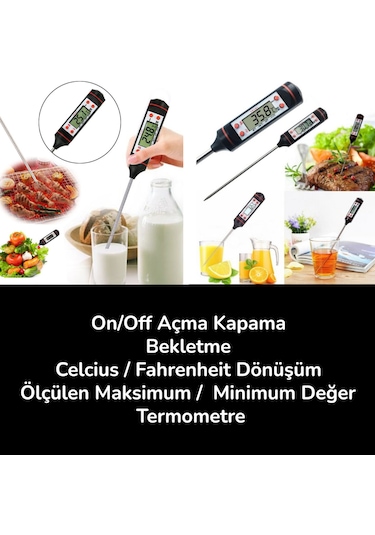 Dijital Gıda Termometresi Süt Yoğurt Mayalama...