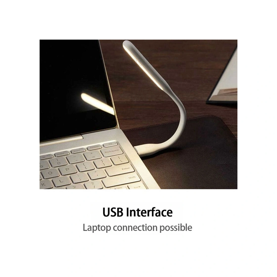 Xurunkeji Çok İşlevli Usb Mini Masaüstü Mini Vantilatör, Evrensel Usb Işık, Enerji Tasarruflu Taşınabilir Led Işık, Siyah Siyah