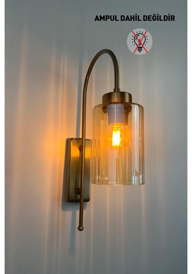 Vetra Bal Rengi Cam Aplik Duvar Lambası Modern Otel Cafe Vintage Salon Yatak Odası Merdiven Retro Bal