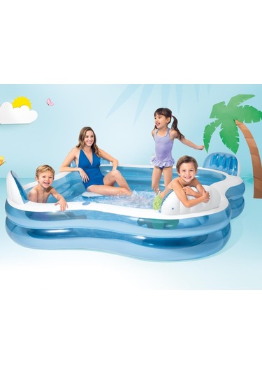 Ih56475 Koltuklu Aıle Havuzu 229x229x66 Mavi