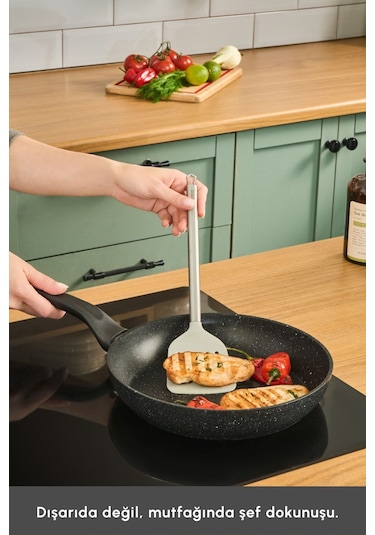 Karaca  Biogranit Defne V2 7 Parça Tencere ve Tava Seti Siyah