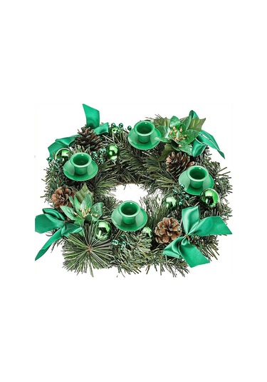 Suofeng 30 Cm Plastik Noel Çelenk, Yeşil Dekoratif Yılbaşı Süsü, Otel Ve Alışveriş Merkezi İçin