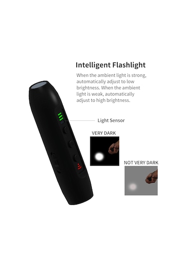 Moveevo 3 Modlu Taşınabilir Şarjlı Ultrasonik Köpek Kovucu, Akıllı Yüksek Parlaklık El Feneri Ve Led'li Köpek Eğitim Cihazı