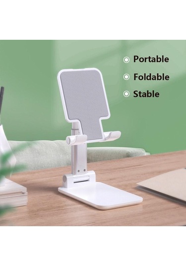 Pembe Vaorlo Taşınabilir Katlanabilir Telefon Tutucu Kaymaz Standı İphone 11 12pro Katlama Masa Tutucu Ipad Xiaomi Huawei Samsung Uyumlu Tablet