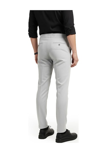 Deepsea Erkek Gri Likralı İtalyan Kesim Pileli Kemer Tokalı Şık Kumaş Pantolon 2601020 Gri