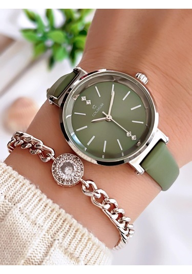 Coliseum Deri Kordon Vintage Seri Kadın Kol Saati+bileklik Hediyeli Cl8368.bm2 Gri