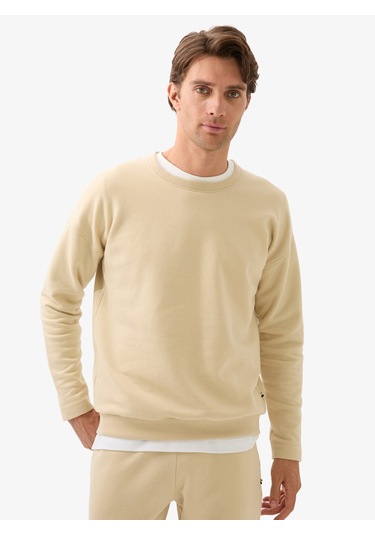 Blackspade Erkek Sweatshirt 40839 - Krem Krem