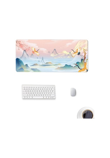 Dolıty Klasik Retro Çin Tarzı 90x40cm Büyük Mouse Pad E