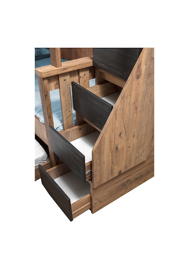 Setaymobilya Diva Mdf Profil Ranza, Diva Merdivenli Ayrılabilir 3 Lü Ranza