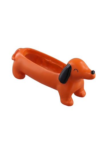 Köpek Çiçek Saksısı Dachshund Dekoratif Çiçek