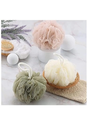 Banyo Lifi Yumuşak Top Lif Naturel Ponpon Banyo Lifi 35 Gr Yumuşak Banyo Lifi Çok Renkli Çok renkli