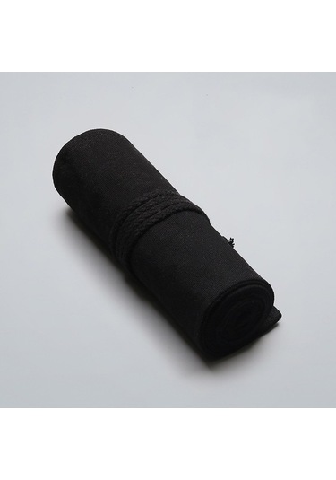 Willowhaven 2 Adet Saf Siyah Tuval Rulo Kalem Çantası, 36 Delik, Büyük Kapasiteli, Kroki Renkli, Erkek/kız Çok Renkli