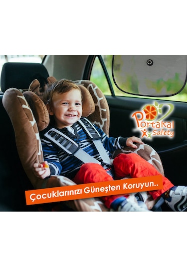 Portakal Safety Güvenli Araç içi Vantuzlu Güneşlik 2'li