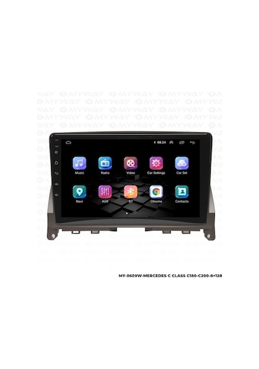 Myway Mercedes C Class C180-c200 Android Multimedya Carplay Navigasyon Ekran - 8gb Ram+128 Gb Hdd - Myway