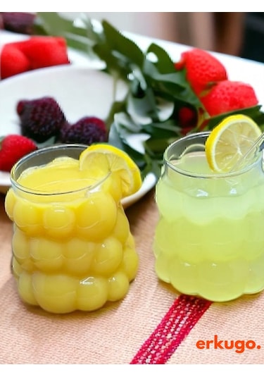 2 Adet Borosilikat Sunum Bardağı, Kahve Bardağı, Isı Dayanıklı Bardak - Uzum-1709