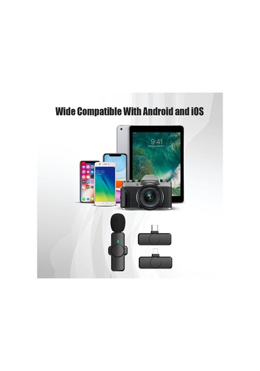 Moveevo 2.4g Kablosuz Kolluk Mikrofonu - Gürültü Azaltma, 360 Tüm Yönlü, Ios Uyumlu, Şarj Edilebilir - Canlı Yayın Ve Ses Kaydı İçin