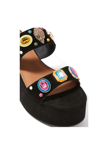 Kurt Geiger Taşlı Platform Topuklu Ayakkabı Siyah