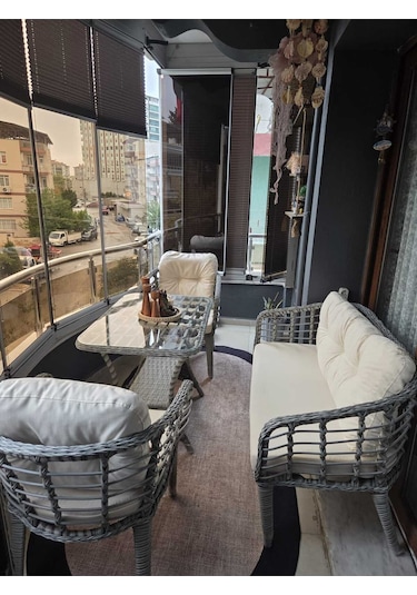 Tu Tienda Kartepe 2 1 1 Rattan Bahçe Balkon Takimi,gri Rattan/krem Kumaş Vizon Tu Tienda Kartepe 2 1 1 Rattan Bahçe Balkon Takimi,gri Rattan/krem Kumaş Vizon
