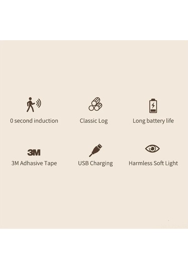 Ulzyvf Ahşap Gece Lambası - 3 Renk, Manyetik Taban, Şarj Edilebilir Diğer