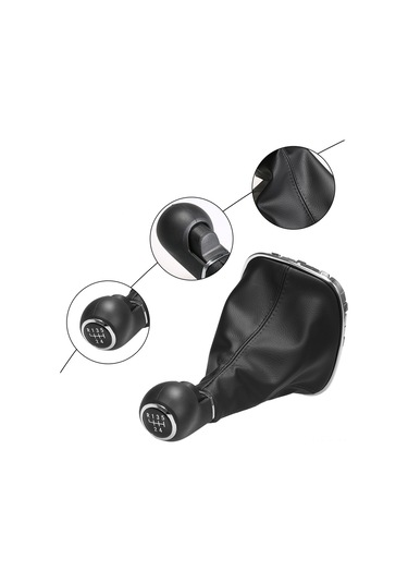 Lemestar Opel Corsa D İçin Ergonomik Vites Kolu Kapağı Ve Toz Geçirmez Koruma Seti Kolay Montaj, Yüksek Dayanıklılık Siyah