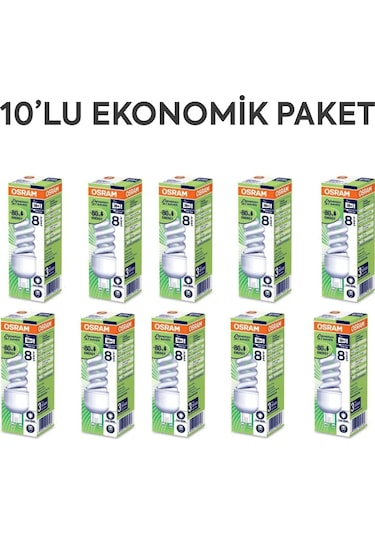 Osram 10 Adet G9 Duylu 7W 4000K Gün Işığı Tasarruflu Ampul
