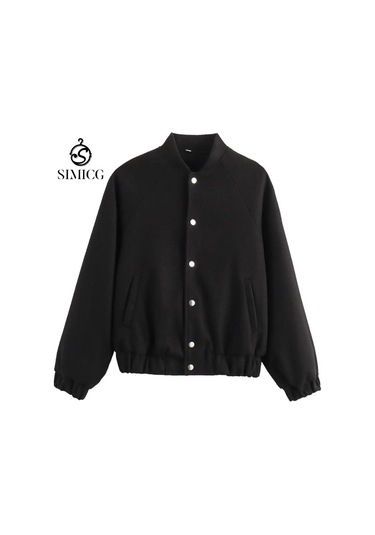 Kadın Beyzbol Ceketi Siyah