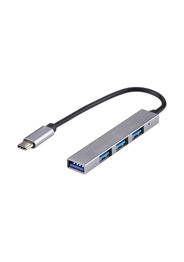 Sones T-818 4 X Usb 3.0 - Usb-c / Type-c Hub Adaptörü Gümüş Gri
