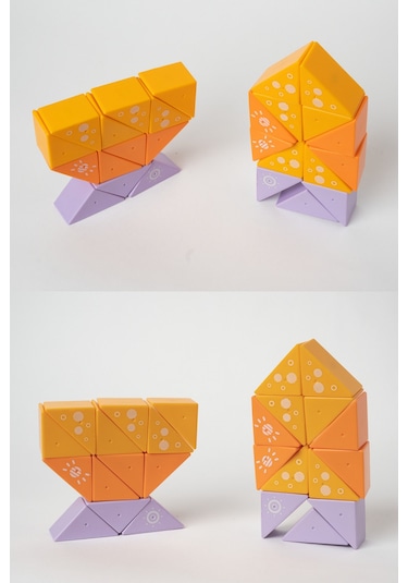 26 Parça Manyetik Bloklar 3d Puzzle Eğitici Zeka Oyunu - Mıknatıslı Yapı İnşa Seti