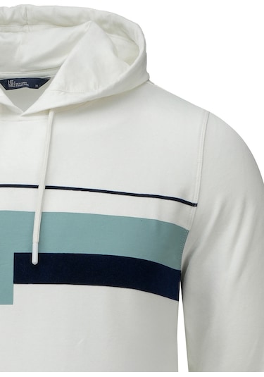 Hatemoğlu Beyaz Regular Fit Baskılı Kapüşonlu Sweatshirt 2977610 Beyaz