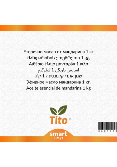 Tito Mandalina Uçucu Yağı Citrus Reticulata 1 KG