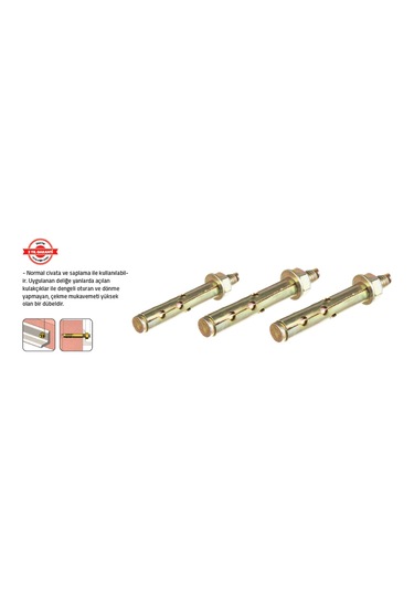 Tomax Gömlekli Dübel M 12 X 110 Mm 20 Adet