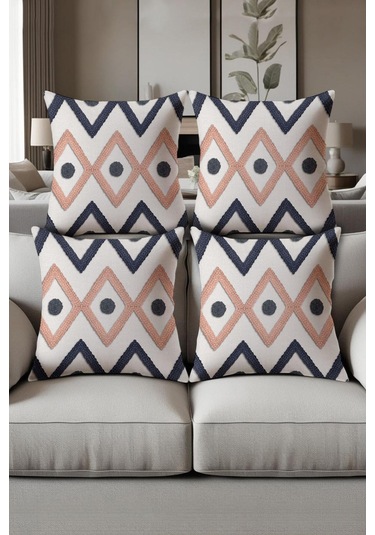 Dijital Baskılı Yumuşak Dokulu 4 Lü Kırlent Kılıfı Takımı 43x43 Cm Krl0076 Renkli