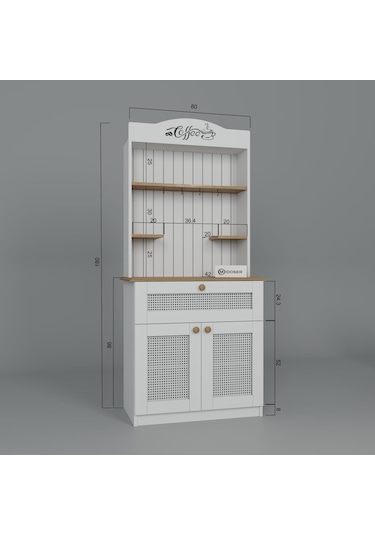 Lucas 2 Kapaklı Çekmeceli Pvc Hasır Desen Kahve Köşesi & Çok Amaçlı Mutfak Dolabı-açık Ceviz & Beyaz Beyaz - Açık Ceviz Lucas 2 Kapaklı Çekmeceli Pvc Hasır Desen Kahve Köşesi & Çok Amaçlı Mutfak Dolabı-açık Ceviz & Beyaz Beyaz - Açık Ceviz