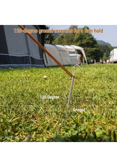 Tongxida Lixada 201 Paslanmaz Çelik Kazıklı Çadır Kancaları - 12 Adet, Kaymaz, Rüzgarlı, Çok Renkli Çok Renkli