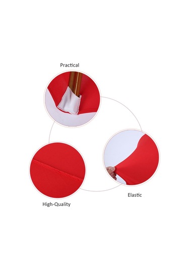 Mufunye Siyah Elastik Otel Düğün Banka Kılıfı - Dayanıklı, Su Geçirmez, Poliester+spandeks, Ev & Restoran Uygun Çok Renkli
