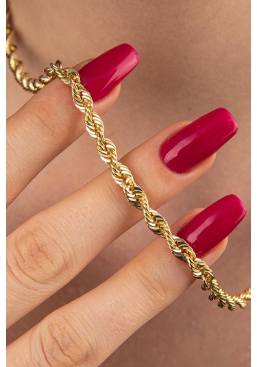 14 Ayar Altın Işıltılı Burgu Zincir Kolye 4.40 Mm Beyaz Altın