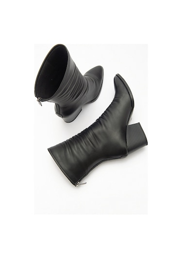 Luvishoes Luvi Shoes Laval Siyah Cilt Kadın Bot Sıyah Cılt