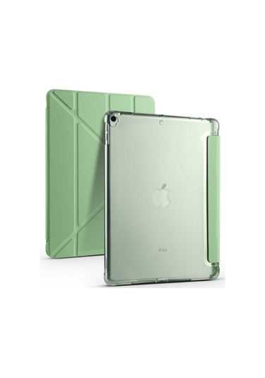 iPad Uyumlu 10.2 2021 (9.Nesil) Kılıf Tri Folding Kalem Bölmeli Standlı