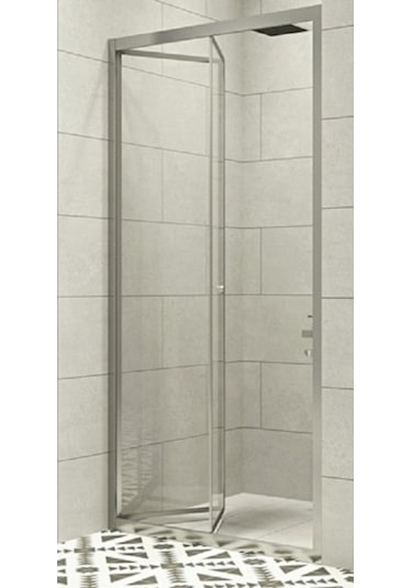 Durul Duşakabin Katlanır Kapı Parlak Profil Şeffaf Cam Şeffaf