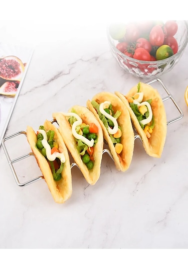Lunext Taco Ve Hot Dog İçin Stand Daliği Tutucu 447331171 Gümüş