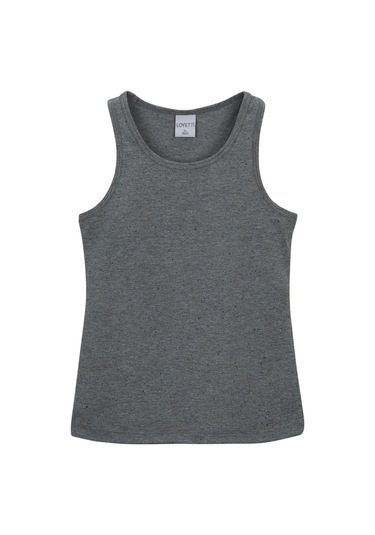 Lovetti Siyah Nopeli Gri Kız Çocuk Düz Basıc Yüzücü Atlet 13-141G030 Siyah - Gri