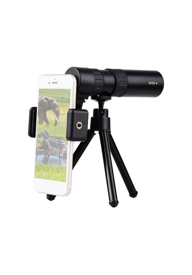 Suofeng 10-300x40mm Bak4 Prisma Manuel Odakli Monoküler Teleskop - Telefon Tutucu, Mini Tripod Ve Çanta İçerir