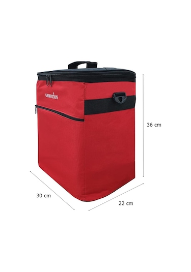 Gbmotion Termo Termal Çanta 25 L Termos Sırt Çantası Buzluk Kırmızı
