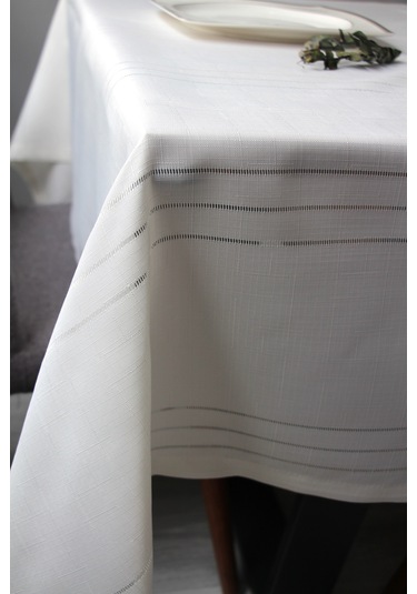 Dertsiz Leke Tutmaz 160x220 Ebat Kumaş Masa Örtüsü 7001-clbr Bej