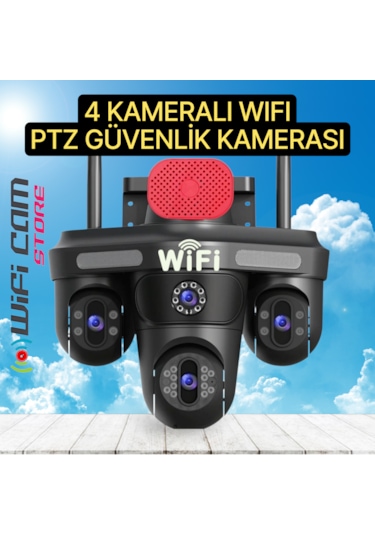 4 Kameralı 3 Motorlu Akıllı Ptz Güvenlik Kamerası