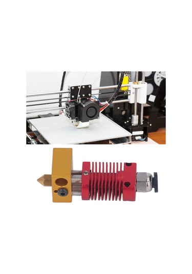 Tenfowee Ender 3/ender3 V2/cr10 3d Yazıcı Ekstruder Seti - 0.4mm Uç, Soğutma Sistemi, Kolay Kurulum, Abs/nilon Uyumlu Kırmızı