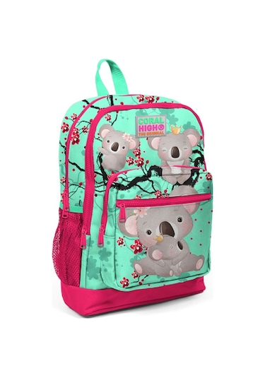 Coral High Kırmızı-yeşil Koala Baskılı İlkokul ve Günlük Sırt Çantası 23713