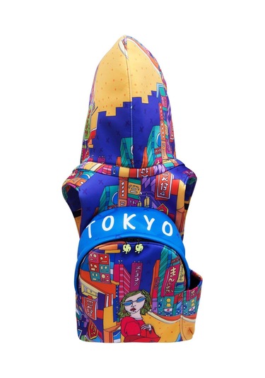 İkigai City Serisi Okula Dönüş Okula Dönüş Tokyo Kapüşonlu Büyük Sırt Çantası - Renkli Çok Renkli